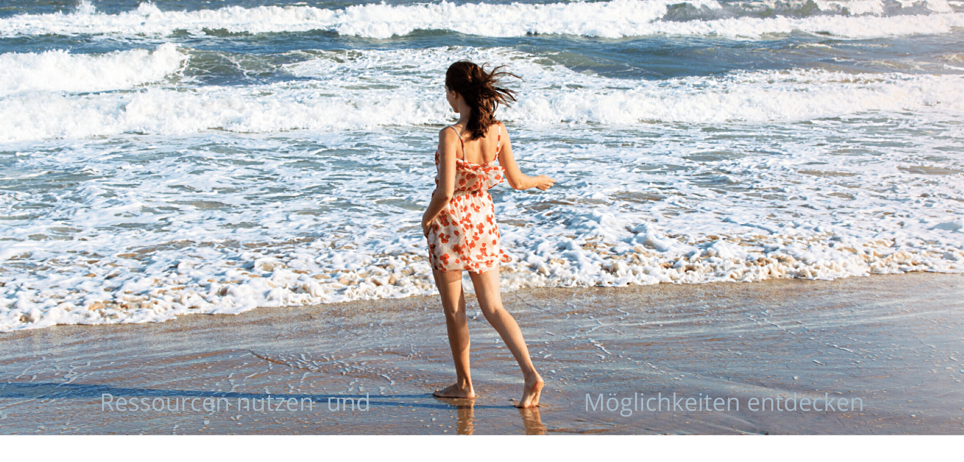 Bild einer Frau am Strand